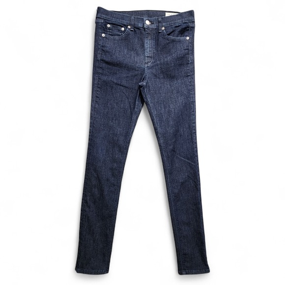 Rag & Bone High Rise Skinny Jeans Womens Size 28 Blue Dark Wash Stretch Denim - Picture 1 of 11